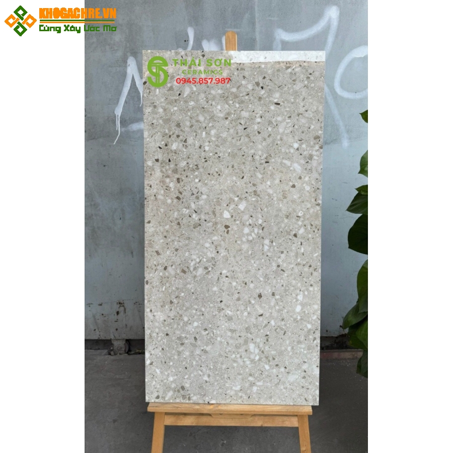 Gạch bóng kiếng đá mài terrazzo 60x120 ấn độ