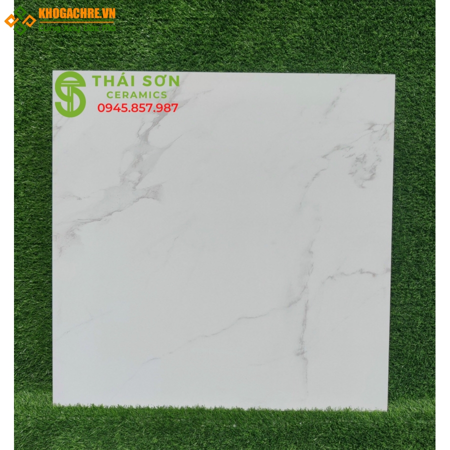 Gạch ấn độ màu trắng vân 80x80 lát nền bóng kiếng
