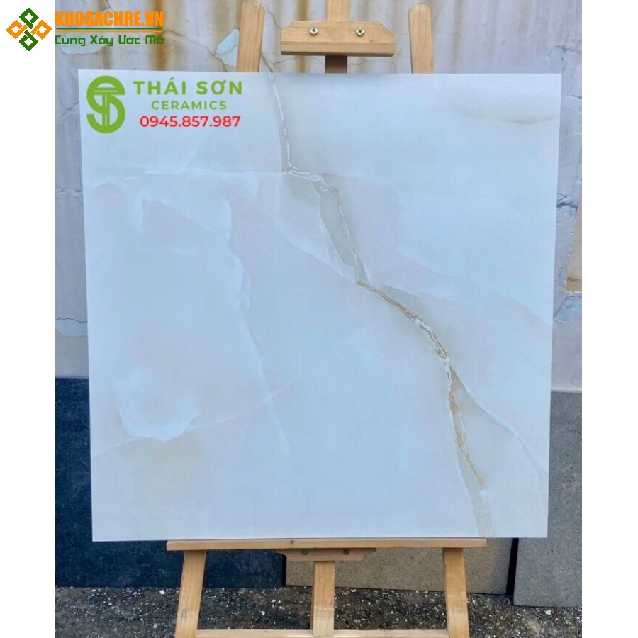 Gạch ấn độ 80x80 màu kem vân đá cao cấp
