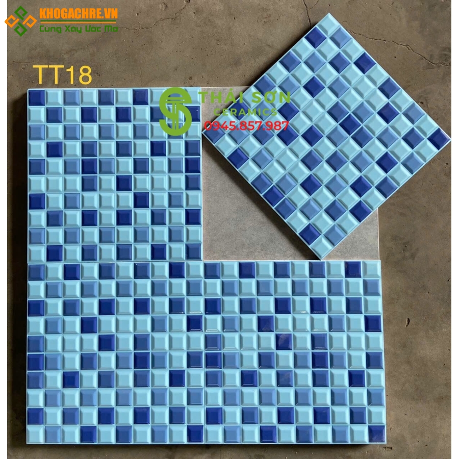 Gạch trang trí mosai 30x30 dán hồ bơi đẹp