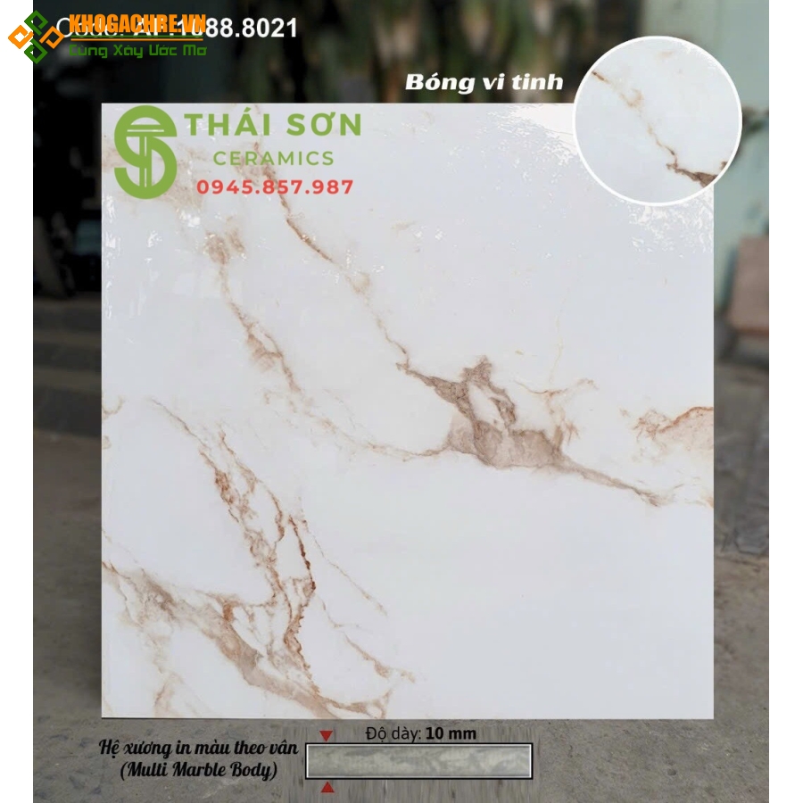 Gạch lát nền 80x80 apodio bóng vi tinh trắng vân vàng
