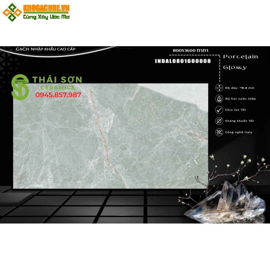 Gạch ốp lát vân xanh ấn độ 80x160 giá rẻ cần thơ