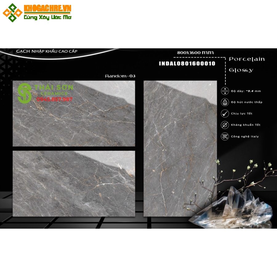 Gạch ấn độ bóng kiếng 80x160 ốp lát giá rẻ Trà Vinh