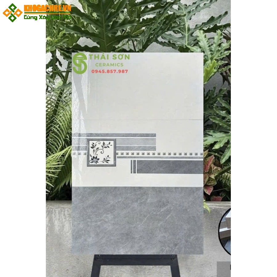 Gạch ốp tường 30x60 bóng kiếng bộ đậm nhạt màu xám ghi