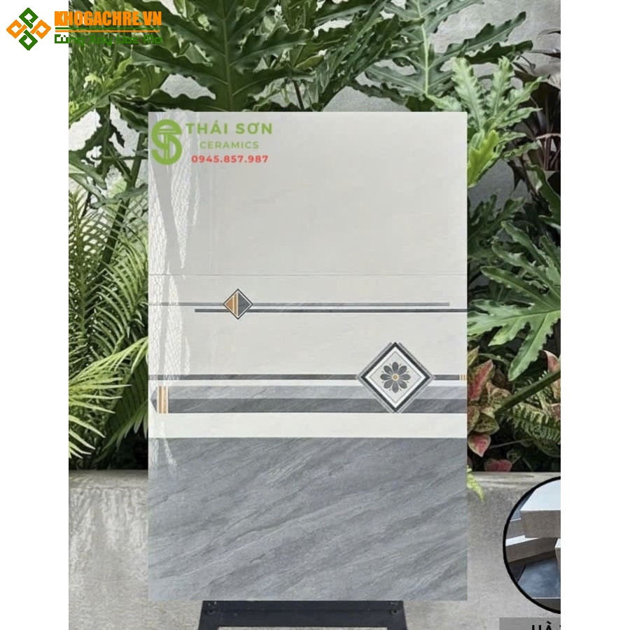 Gạch ốp tường 30x60 bóng kiếng bộ đậm nhạt xám vân đá