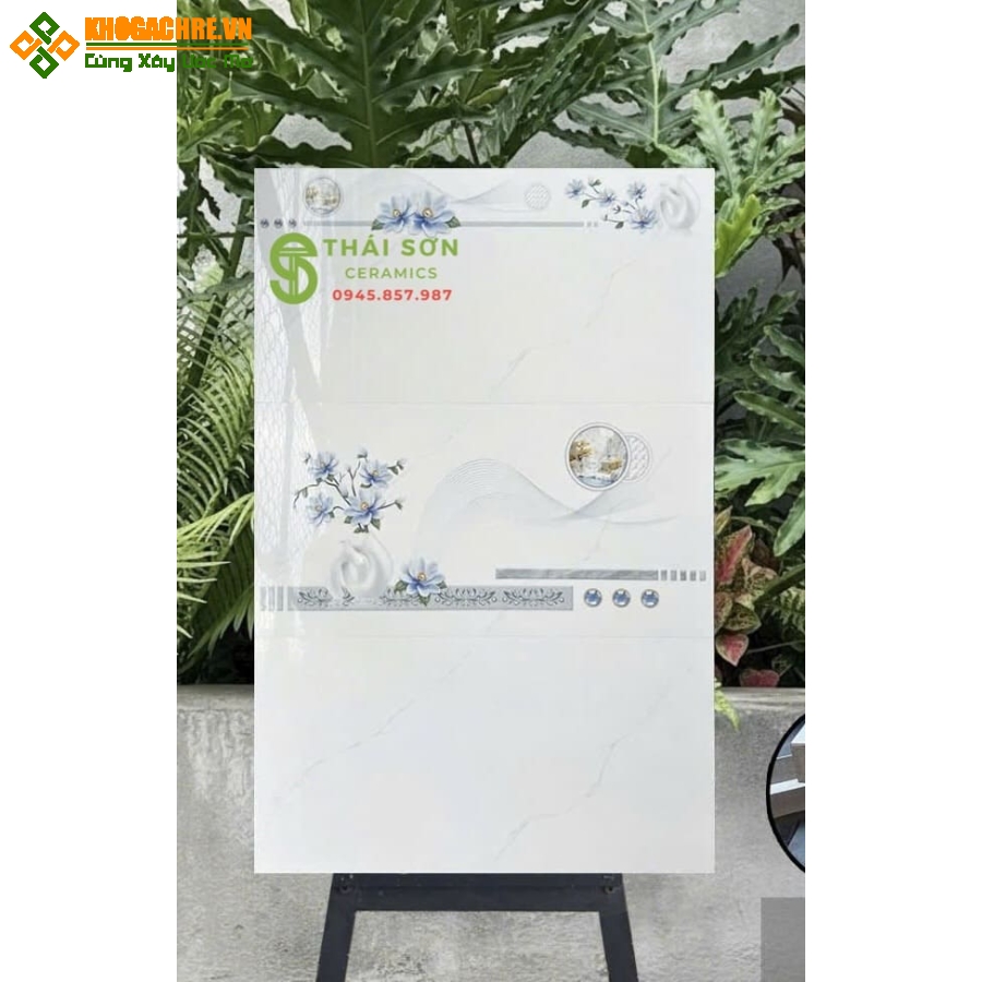 Gạch ốp tường 30x60 bóng kiếng trắng mây nhẹ