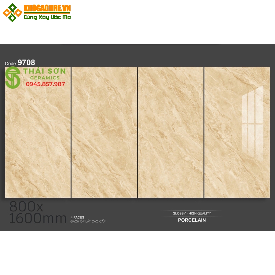 Gạch tasa lát nền 80x160 màu cam vàng cao cấp