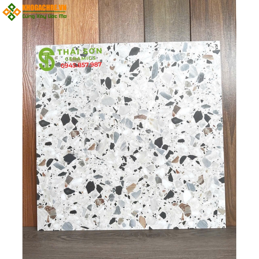 Gạch ốp tường phòng bếp 60x60 terrazzo 