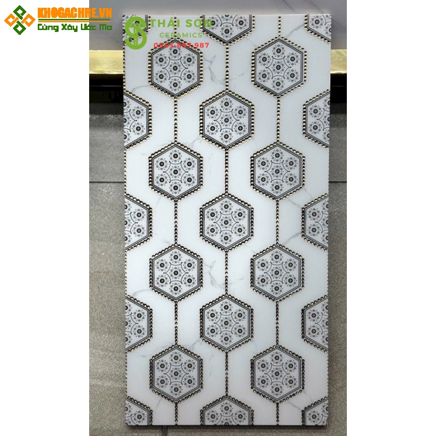 Gạch ốp trang trí 30x60 khắc kim cao cấp Tân Phú