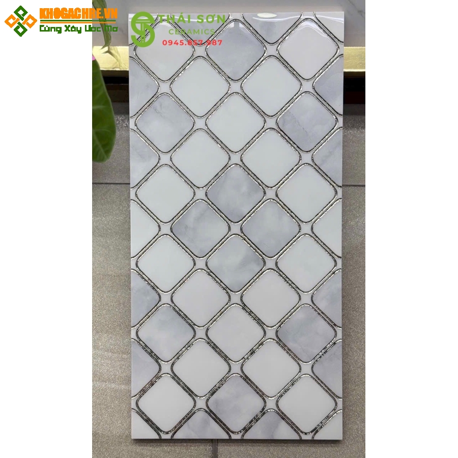 Gạch khắc nhũ bạc 30x60 trung quốc cao cấp Củ Chi