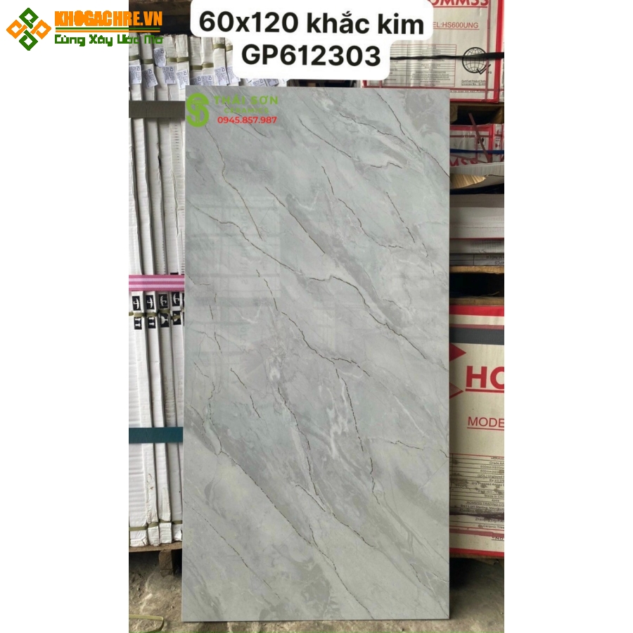 Gạch trung quốc 60x120 khắc kim nhũ bạc vân xám