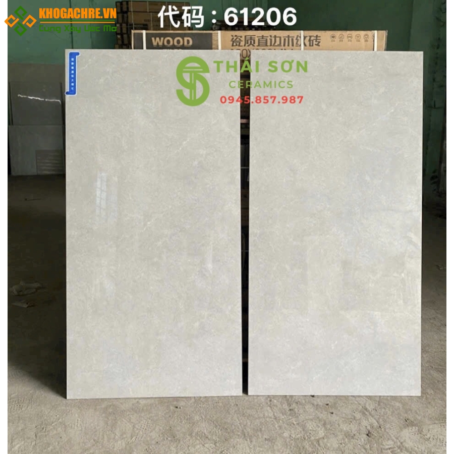 Gạch lát nền 60x120 trung quốc bóng kiếng đồng chất màu xám