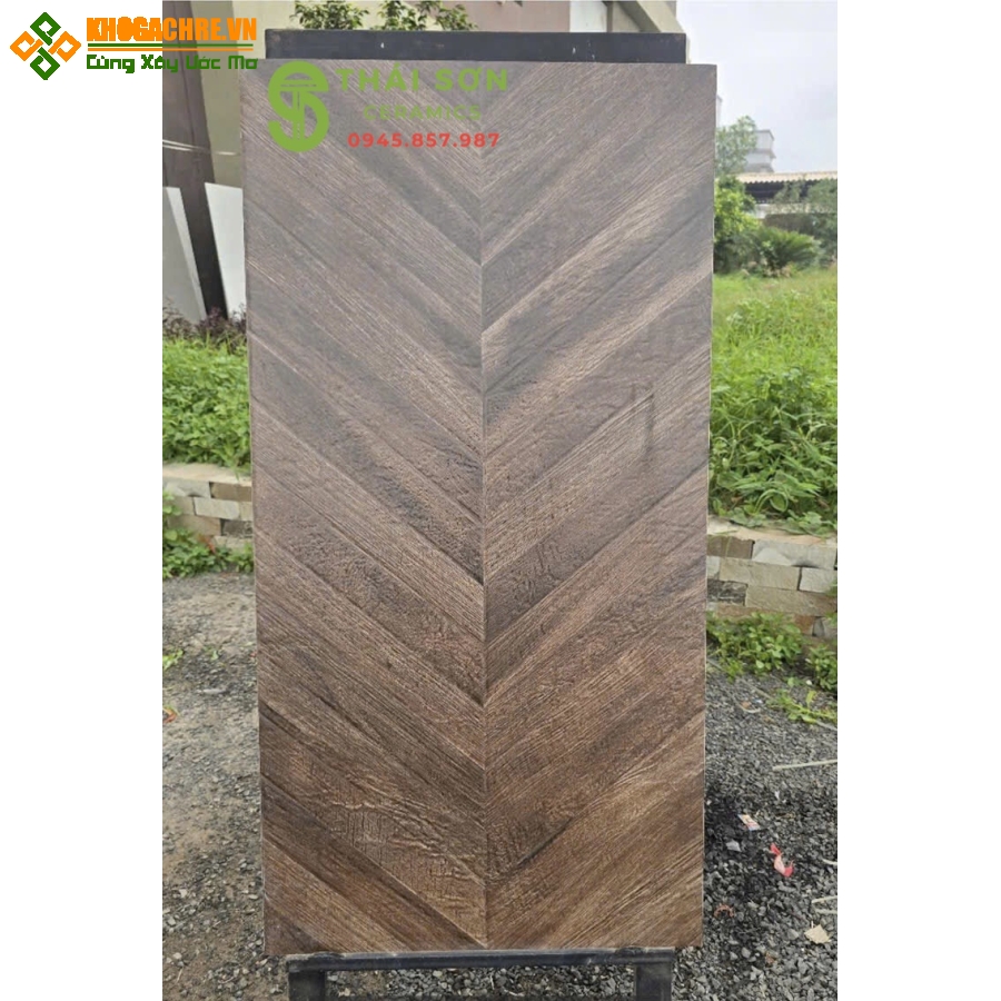 Gạch vân gỗ ghép xương cá 60x120 ấn độ