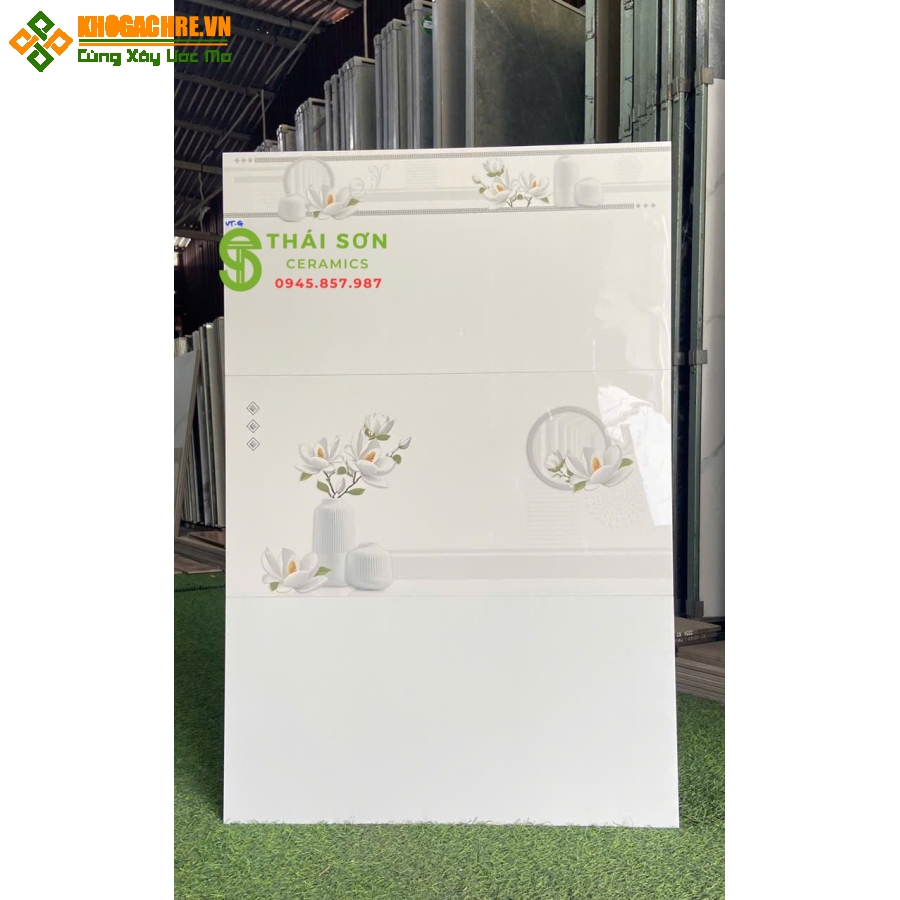 Gạch vitto 30x60 bóng kiếng màu trắng trơn 