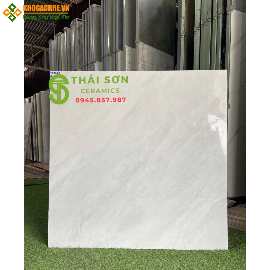 Gạch lát nền vitto 80x80 bóng kiếng màu xám giá rẻ