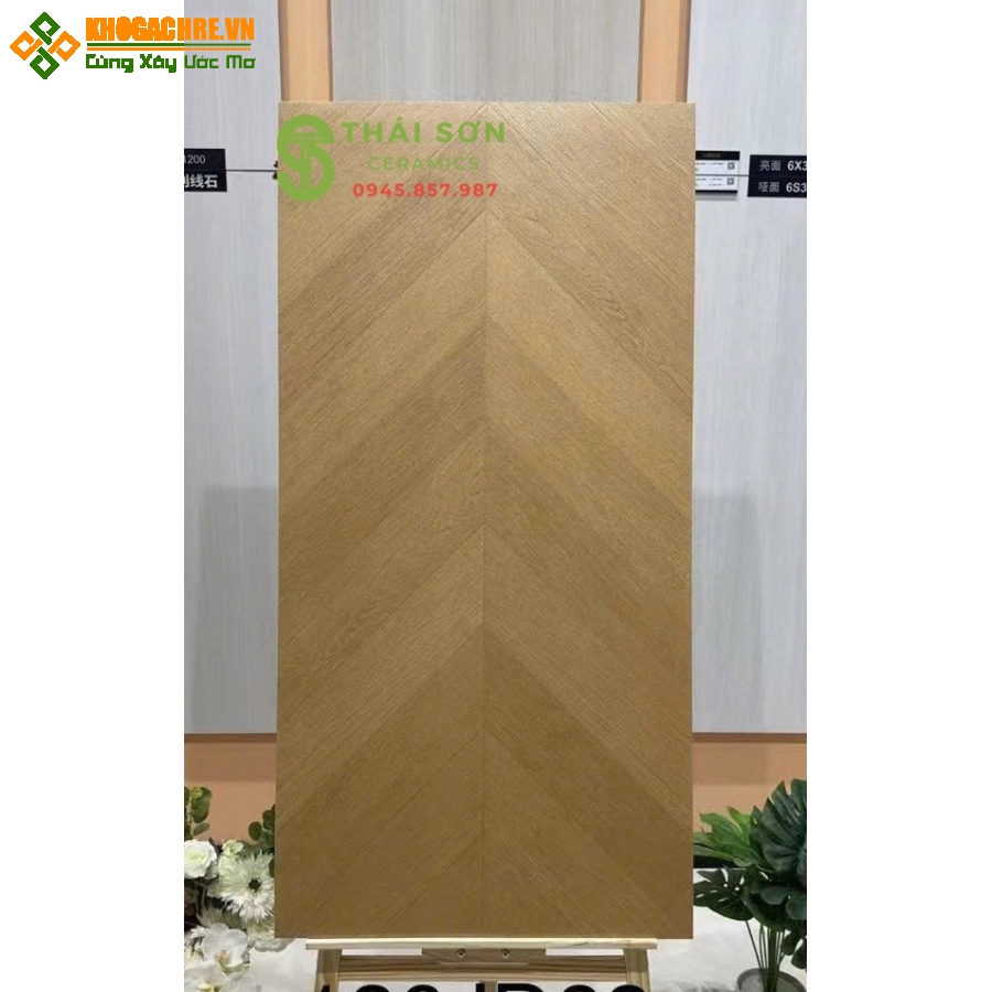 Gạch giả gỗ xương cá matt mờ 60x120 trung quốc
