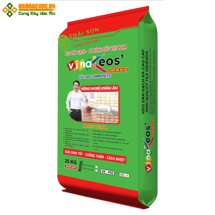 Keo dán gạch khổ lớn vinakeos cao cấp giá tốt