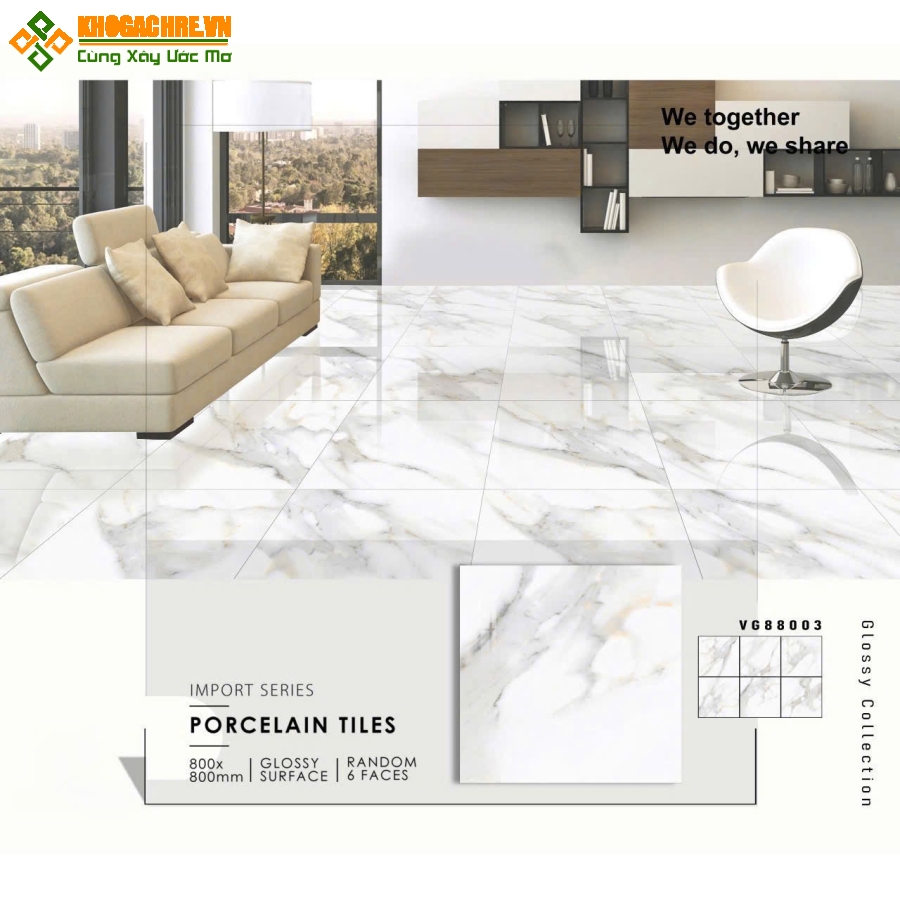Gạch ấn độ 80x80 lát nền bóng kiếng mới nhất tại Cần Giuộc